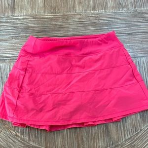 Pink pleated back tennis skirt